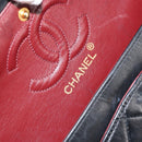 CHANEL Matelasse 23 Chain Shoulder Bag Lamb Skin Black Gold CC Auth 143662AV-23