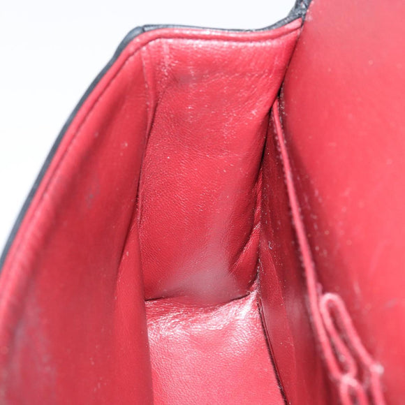 CHANEL Matelasse 23 Chain Shoulder Bag Lamb Skin Black Gold CC Auth 143662AV