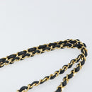 CHANEL Matelasse 23 Chain Shoulder Bag Lamb Skin Black Gold CC Auth 143662AV-14