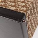 Christian Dior Trotter Canvas Vanity Hand Bag Beige Gold Auth 143663V-10