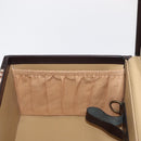 Christian Dior Trotter Canvas Vanity Hand Bag Beige Gold Auth 143663V-22