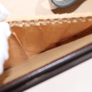 Christian Dior Trotter Canvas Vanity Hand Bag Beige Gold Auth 143663V-23