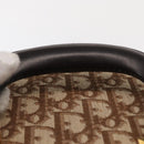 Christian Dior Trotter Canvas Vanity Hand Bag Beige Gold Auth 143663V-8