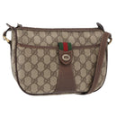GUCCI GG Supreme Web Sherry Line Bag PVC Beige Gold 89 02 032 Auth 143664-1