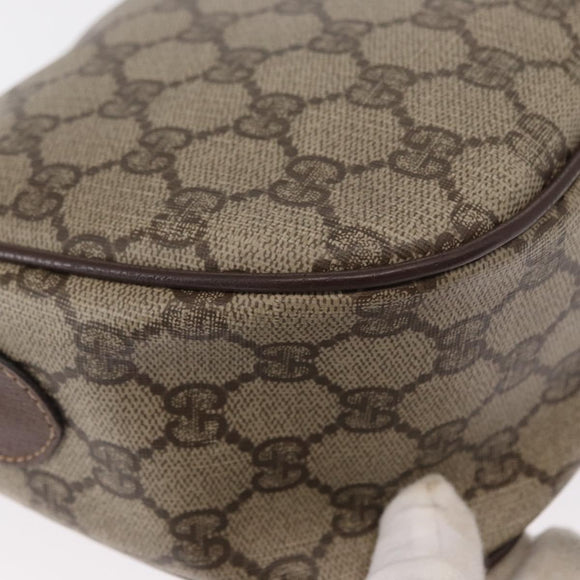 GUCCI GG Supreme Web Sherry Line Bag PVC Beige Gold 89 02 032 Auth 143664