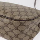 GUCCI GG Supreme Web Sherry Line Bag PVC Beige Gold 89 02 032 Auth 143664-16