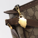 GUCCI GG Supreme Web Sherry Line Bag PVC Beige Gold 89 02 032 Auth 143664-10