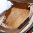 GUCCI GG Supreme Web Sherry Line Bag PVC Beige Gold 89 02 032 Auth 143664-22