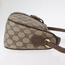 GUCCI GG Supreme Web Sherry Line Bag PVC Beige Gold 89 02 032 Auth 143664-3