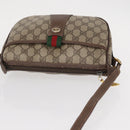 GUCCI GG Supreme Web Sherry Line Bag PVC Beige Gold 89 02 032 Auth 143664-6