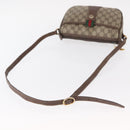 GUCCI GG Supreme Web Sherry Line Bag PVC Beige Gold 89 02 032 Auth 143664-7