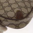 GUCCI GG Supreme Web Sherry Line Bag PVC Beige Gold 156 02 066 Auth 143665-10