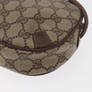GUCCI GG Supreme Web Sherry Line Bag PVC Beige Gold 156 02 066 Auth 143665-13