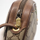 GUCCI GG Supreme Web Sherry Line Bag PVC Beige Gold 156 02 066 Auth 143665-15