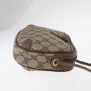 GUCCI GG Supreme Web Sherry Line Bag PVC Beige Gold 156 02 066 Auth 143665-4