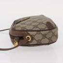 GUCCI GG Supreme Web Sherry Line Bag PVC Beige Gold 156 02 066 Auth 143665-5