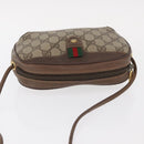 GUCCI GG Supreme Web Sherry Line Bag PVC Beige Gold 156 02 066 Auth 143665-6