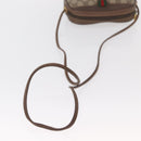 GUCCI GG Supreme Web Sherry Line Bag PVC Beige Gold 156 02 066 Auth 143665-7