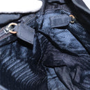 PRADA Shoulder Bag Nylon Navy Gold Auth 143666-20