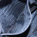 PRADA Shoulder Bag Nylon Navy Gold Auth 143666-22