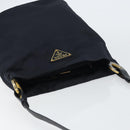 PRADA Shoulder Bag Nylon Navy Gold Auth 143666-6