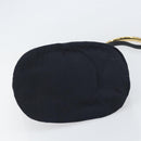 PRADA Shoulder Bag Nylon Navy Gold Auth 143666-5