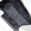 Salvatore Ferragamo Gancini Chain Shoulder Bag Leather White Gold Auth 143667-17