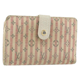 LOUIS VUITTON Mini Lin Croisette Portefeuille Viennois Pink M95658 Auth 143668