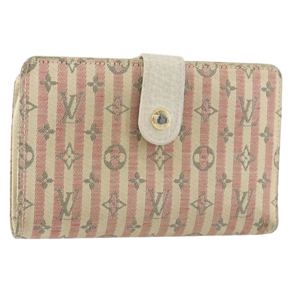 LOUIS VUITTON Mini Lin Croisette Portefeuille Viennois Pink M95658 Auth 143668