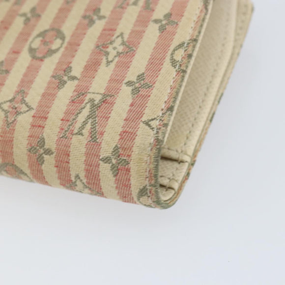 LOUIS VUITTON Mini Lin Croisette Portefeuille Viennois Pink M95658 Auth 143668