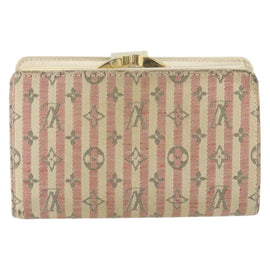 LOUIS VUITTON Mini Lin Croisette Portefeuille Viennois Pink M95658 Auth 143668 - 0