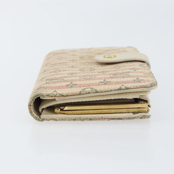 LOUIS VUITTON Mini Lin Croisette Portefeuille Viennois Pink M95658 Auth 143668