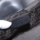 Salvatore Ferragamo Chain Gancini Shoulder Bag Enamel Black Silver Auth 143669-16