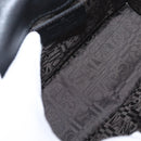 Salvatore Ferragamo Chain Gancini Shoulder Bag Enamel Black Silver Auth 143669-17