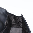 Salvatore Ferragamo Chain Gancini Shoulder Bag Enamel Black Silver Auth 143669-18