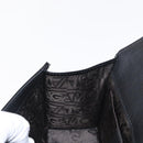 Salvatore Ferragamo Chain Gancini Shoulder Bag Enamel Black Silver Auth 143669-19