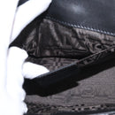 Salvatore Ferragamo Chain Gancini Shoulder Bag Enamel Black Silver Auth 143669-20