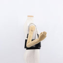 Salvatore Ferragamo Chain Gancini Shoulder Bag Enamel Black Silver Auth 143669-22