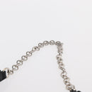 Salvatore Ferragamo Chain Gancini Shoulder Bag Enamel Black Silver Auth 143669-8