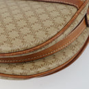 CELINE Macadam Canvas Shoulder Bag PVC Beige Gold Auth 143671-12