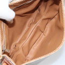 CELINE Macadam Canvas Shoulder Bag PVC Beige Gold Auth 143671-17