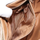 CELINE Macadam Canvas Shoulder Bag PVC Beige Gold Auth 143671-21