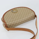 CELINE Macadam Canvas Shoulder Bag PVC Beige Gold Auth 143671-6
