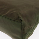 PRADA Shoulder Bag Nylon Khaki Silver Auth 143672-13
