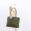 PRADA Shoulder Bag Nylon Khaki Silver Auth 143672-25