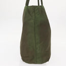 PRADA Shoulder Bag Nylon Khaki Silver Auth 143672-5