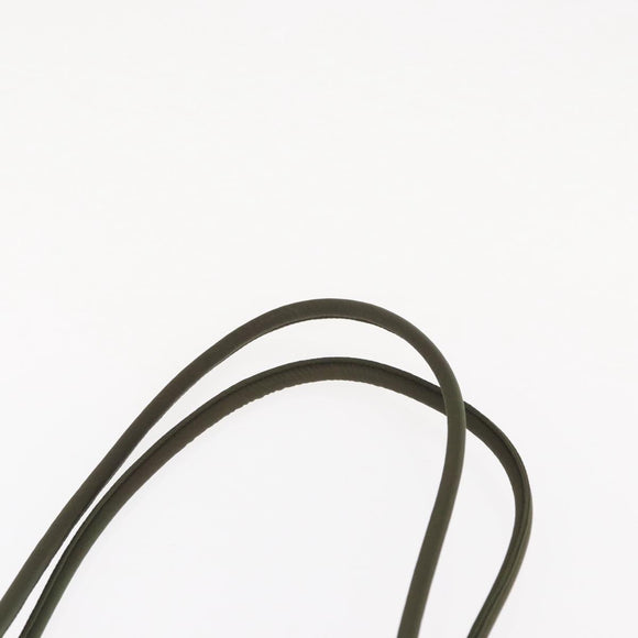 PRADA Shoulder Bag Nylon Khaki Silver Auth 143672