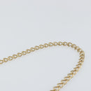 BALLY Chain Shoulder Bag Enamel Brown Gold Auth 143674-8