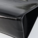 Salvatore Ferragamo Hand Bag Enamel Black Gold Auth 143675-10