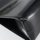 Salvatore Ferragamo Hand Bag Enamel Black Gold Auth 143675-13